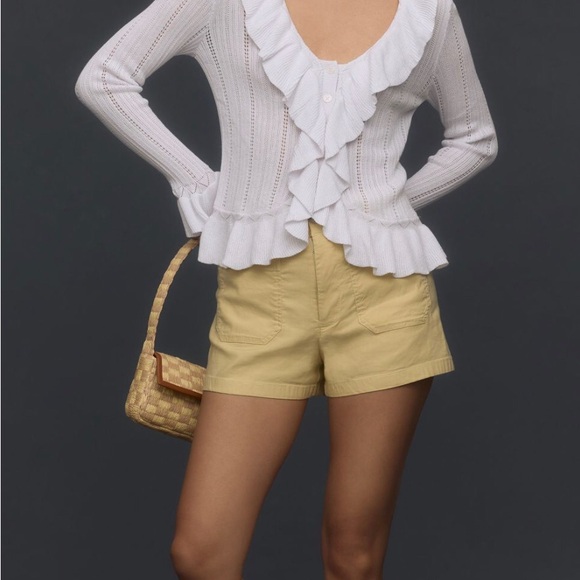 NWT Anthropologie John & Jen Ruffle Cardigan - Picture 2 of 5